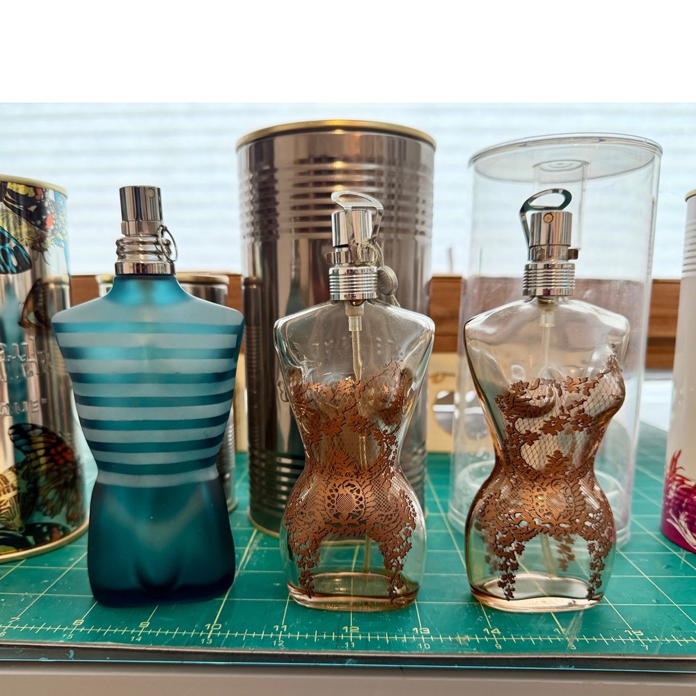 Jean Paul Gaultier Empty Perfume‎ Bottles Tins Ma Dame Classique Le Male Lot